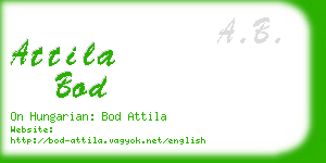 attila bod business card